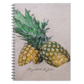 Cooler tropischer Strand mit Ananas-Personalisiert Notizblock (Vorderseite)