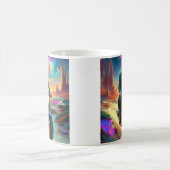 cooler Trump, der Motorrad auf Alien Planet MAGA f Kaffeetasse (Mittel)