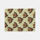 Cooler türkischer Erntedank mit braunem, grünem Mu Fleecedecke (Vorderseite (Horizontal))