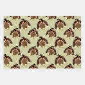 Cooler türkischer Erntedank mit braunem, grünem Mu Geschenkpapier Set (Vorderseite)