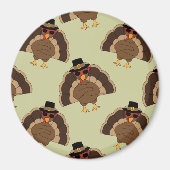 Cooler türkischer Erntedank mit braunem, grünem Mu Magnet (Vorne)