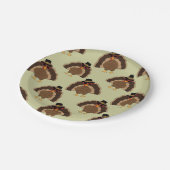 Cooler türkischer Erntedank mit braunem, grünem Mu Pappteller (Schrägansicht)