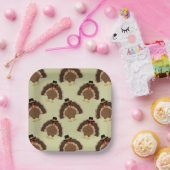 Cooler türkischer Erntedank mit braunem, grünem Mu Pappteller (Party)