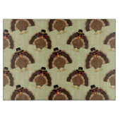 Cooler türkischer Erntedank mit braunem, grünem Mu Schneidebrett (Vorderseite)