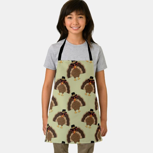 Cooler türkischer Erntedank mit braunem, grünem Mu Schürze (Insitu)