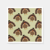 Cooler türkischer Erntedank mit braunem, grünem Mu Serviette (Vorderseite)