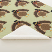 Cooler türkischer Erntedank mit braunem, grünem Mu Sherpadecke (3/4)