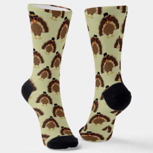 Cooler türkischer Erntedank mit braunem, grünem Mu Socken