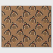 Cooler türkischer Erntedank mit braunem Muster Geschenkpapier (Flach)