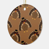 Cooler türkischer Erntedank mit braunem Muster Keramik Ornament (Links)