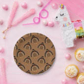 Cooler türkischer Erntedank mit braunem Muster Pappteller (Party)