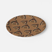 Cooler türkischer Erntedank mit braunem Muster Pappteller (Schrägansicht)