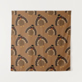 Cooler türkischer Erntedank mit braunem Muster Wandteppich (Vorderseite)