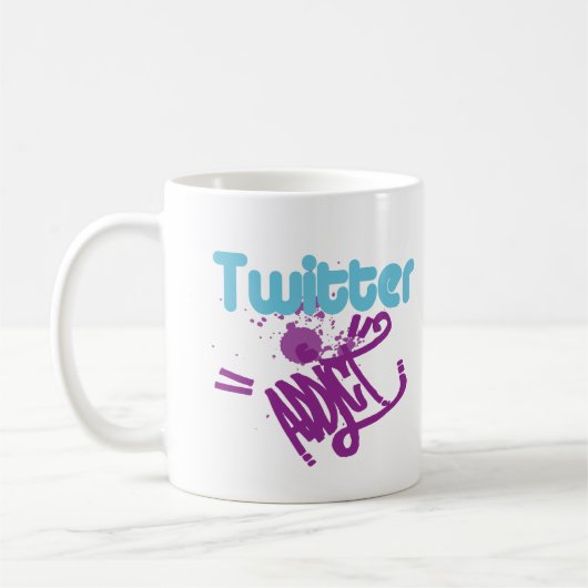 Cooler Twitter-Süchtigermischen kundenspezifische Kaffeetasse (Links)