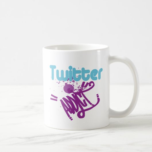 Cooler Twitter-Süchtigermischen kundenspezifische Kaffeetasse (Rechts)