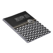 Cooler Typ Abstraktes Schwarz-weißes Notebook Notizblock (Rechte Seite)