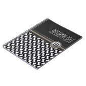 Cooler Typ Abstraktes Schwarz-weißes Notebook Notizblock (Linke Seite)