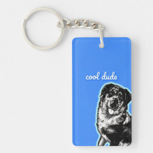Cooler Typ Australischer Schäferhund Acryl-Schlüss Schlüsselanhänger