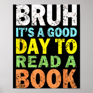 Cooler Typ Buchleser Bücherwurm für Jungen Poster