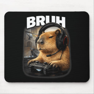 Cooler Typ Capybara Gamer Grafik lustige Videospie Mousepad