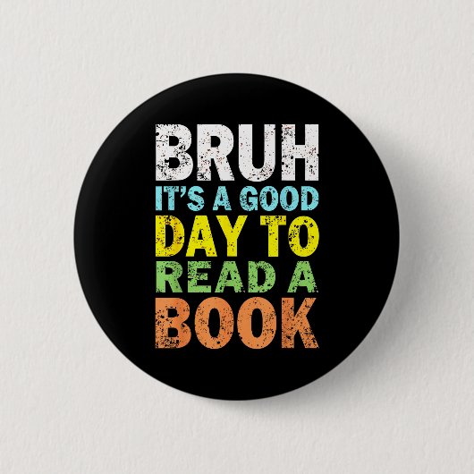 Cooler Typ, der ein Buch liest, Bücherliebhaber, B Button (Vorderseite)