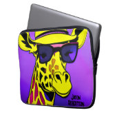 Cooler Typ Giraffe in Sonnenbrille. bearbeitbar Laptopschutzhülle (Vorderseite Links)