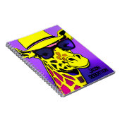 Cooler Typ Giraffe in Sonnenbrille. bearbeitbar Notizblock (Rechte Seite)