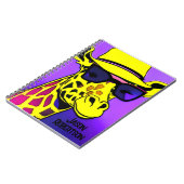 Cooler Typ Giraffe in Sonnenbrille. bearbeitbar Notizblock (Linke Seite)