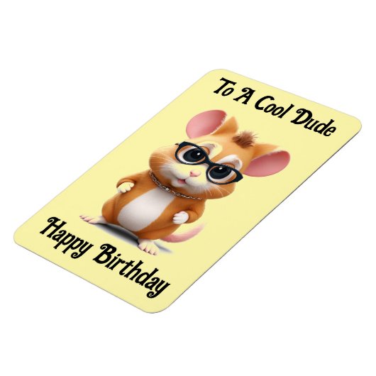 Cooler Typ Hamster Flexible Foto Magnet (Linke Seite)