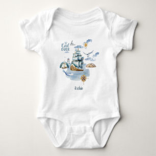 Cooler Typ im Ozean individuell anpassbar Baby Strampler