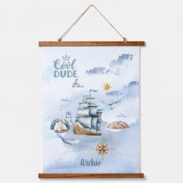 Cooler Typ im Ozean individuell anpassbar Wandteppich Mit Holzrahmen