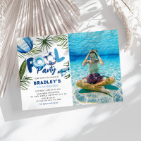 Cooler Typ Jungen Poolparty Foto Geburtstag