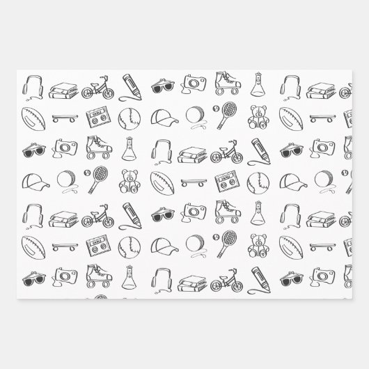 Cooler Typ Kinder Farbbuch Geschenkartikel Wrap Geschenkpapier Set (Vorderseite 2)