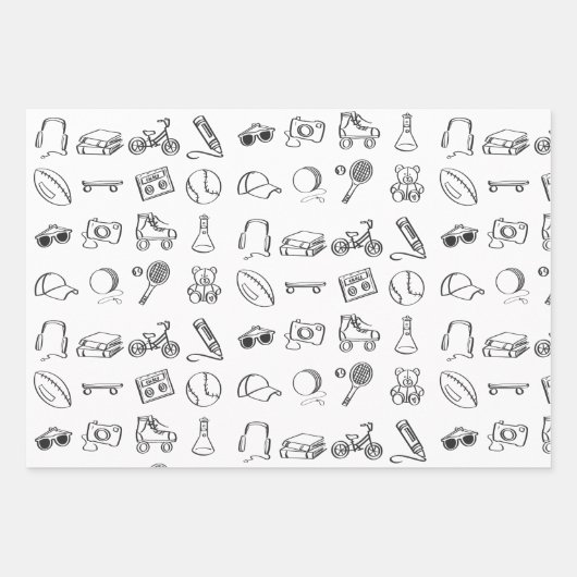 Cooler Typ Kinder Farbbuch Geschenkartikel Wrap Geschenkpapier Set (Vorderseite)