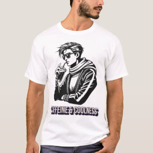 Cooler Typ mit Schatten und Getränken - Städtische T-Shirt