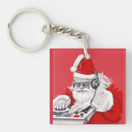 Cooler Typ Old Skool Achtzig WeihnachtsdJ Schlüsselanhänger