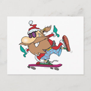 cooler Typ-Skateboarding-Skateboarder-Clubgruppe Feiertagspostkarte