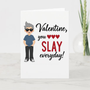 Cooler Typen tötet Valentinstag-Karte Karte