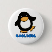 Cooler Typniedliches Penguin-Abzeichen Button (Vorderseite)