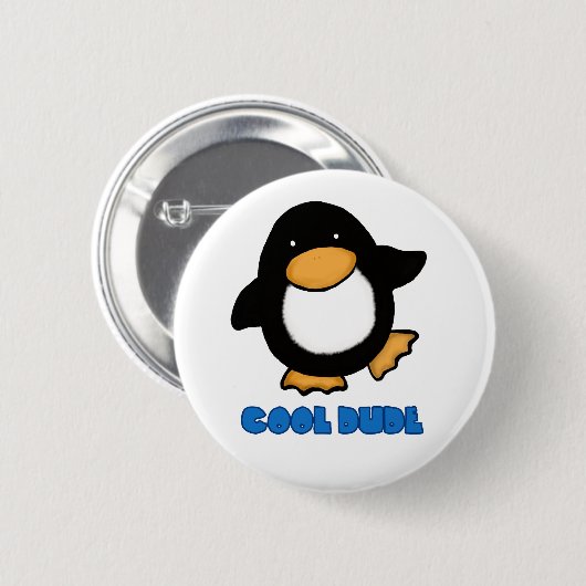 Cooler Typniedliches Penguin-Abzeichen Button (Vorne & Hinten)