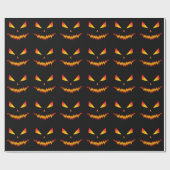 Cooler und beängstigender Jack O'Lantern Geschenkpapier (Flach)