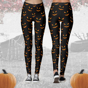 Cooler und beängstigender Jack O'Lantern-Gesichtsr Leggings