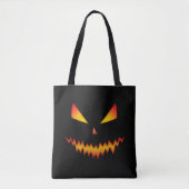 Cooler und beängstigender Jack O'Lantern-Gesichtsr Tasche (Vorderseite)
