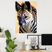 Cooler und bezaubernder Hybrid Zebra Hyena | Art d Poster (Heimbüro)