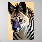 Cooler und bezaubernder Hybrid Zebra Hyena | Art d Poster (Vorne)