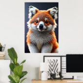 Cooler und bezaubernder Koala Fox | Art der AI Poster (Heimbüro)
