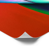 Cooler und cremefarbener Androgynroboter Poster (Ecke)