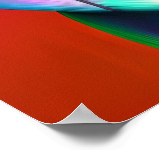 Cooler und cremefarbener Androgynroboter Poster (Ecke)