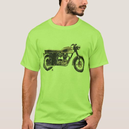 Cooler und einfacher britischer Motorrad-T - Shirt (Vorderseite)