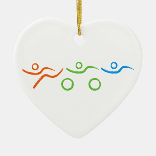 Cooler und einzigartiger Entwurf des Triathlon Keramik Ornament (Vorne)